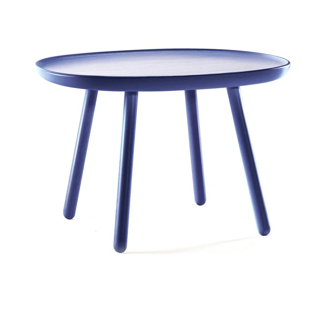 Modrý stolek z masivu EMKO Naïve, ø 64 cm v:729220