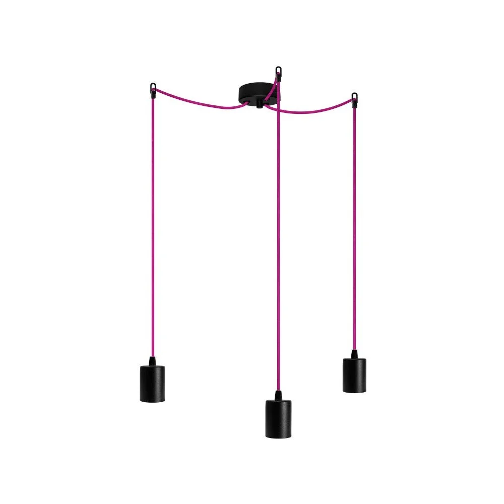 Závěsné svítidlo se 3 fialovými kabely Bulb Attack Cero v:885580