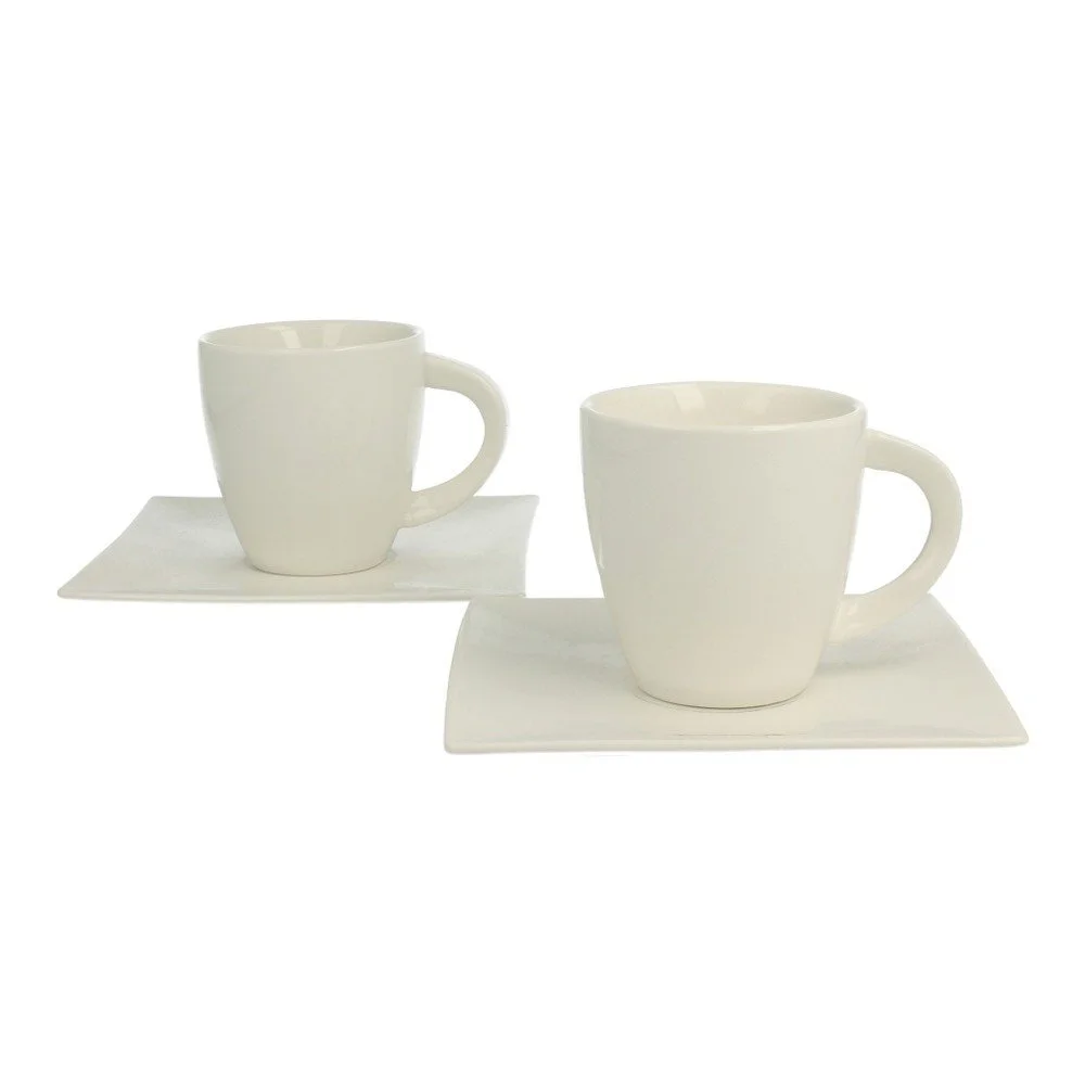 Sada 2 hrnečků s podšálky z bílého porcelánu Duo Gift, 100 ml v:1004492 Sada 2 hrnečků s podšálky z bílého porcelánu Duo Gift, 100 ml v:1004492
