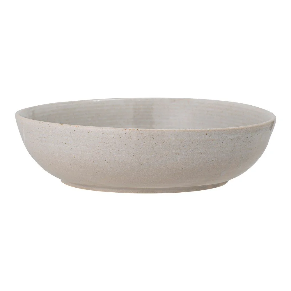 Krémová kameninová servírovací mísa Bloomingville Taupe, ø 26,5 cm v:1414539