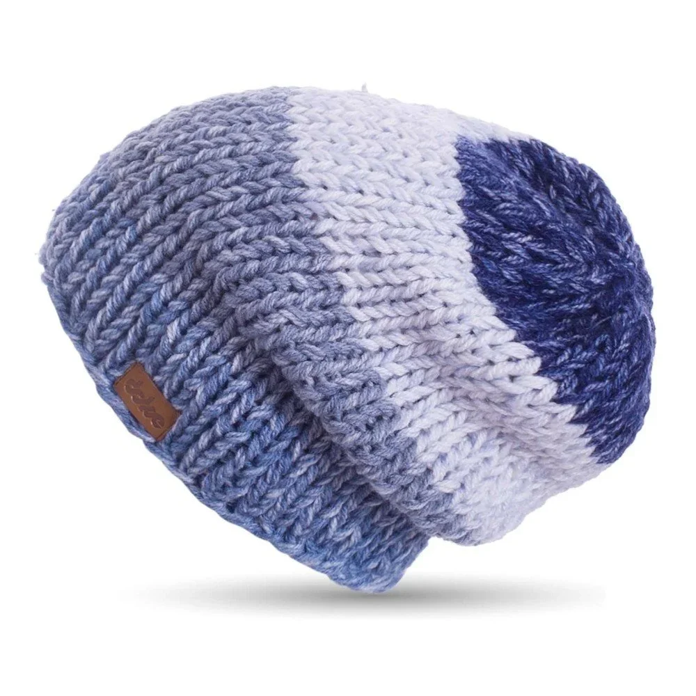 Modrá ručně háčkovaná čepice DOKE Denim v:905162