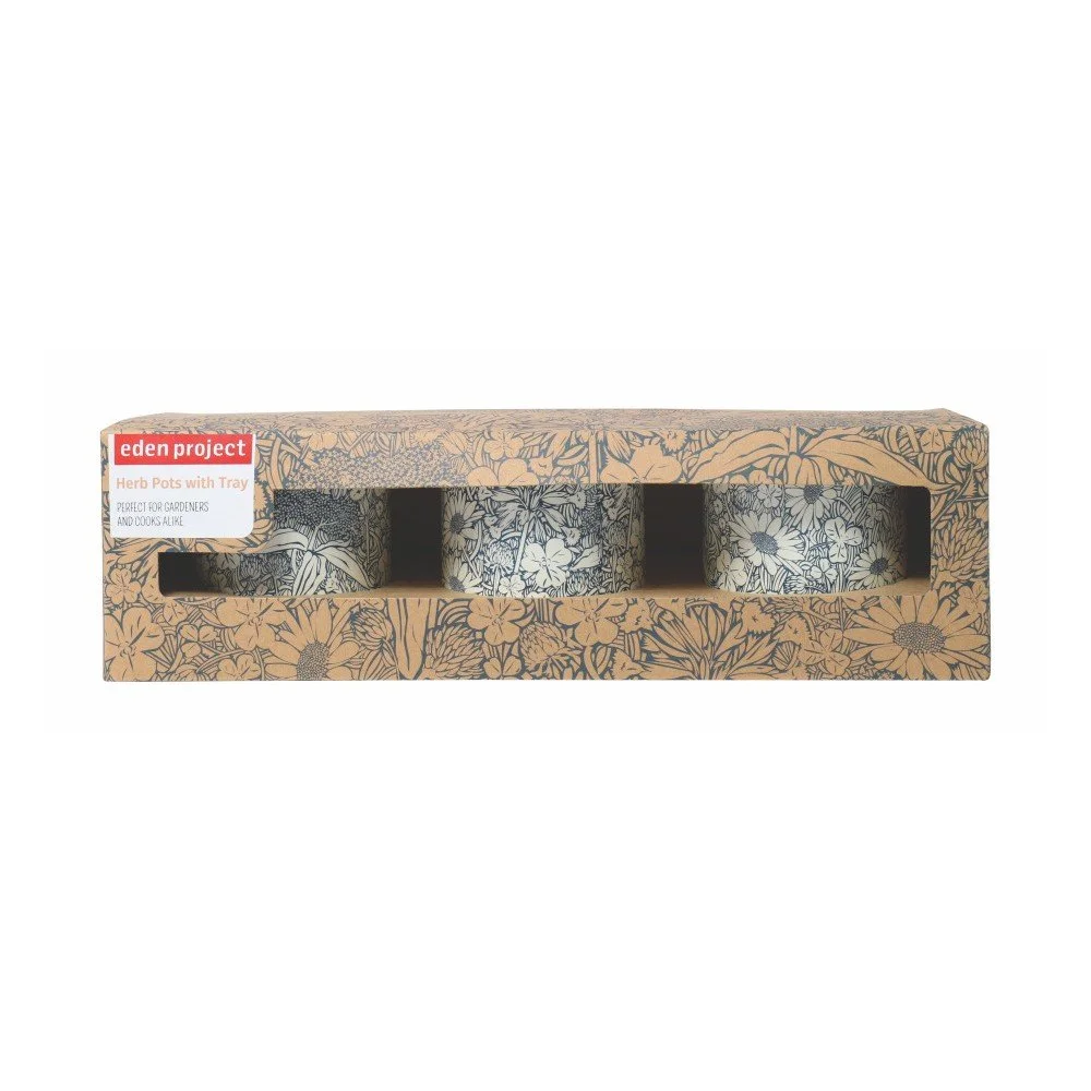 Sada 3 květináčů s podnosem Portico Designs Herb v:1155500