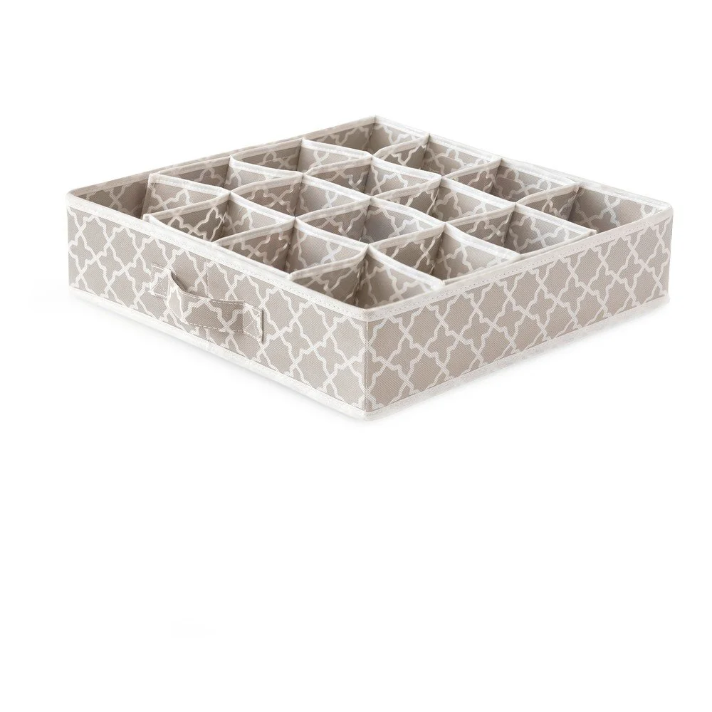 Béžový organizér do zásuvky s 16 přihrádkami Compactor, 40 x 40 cm v:776544