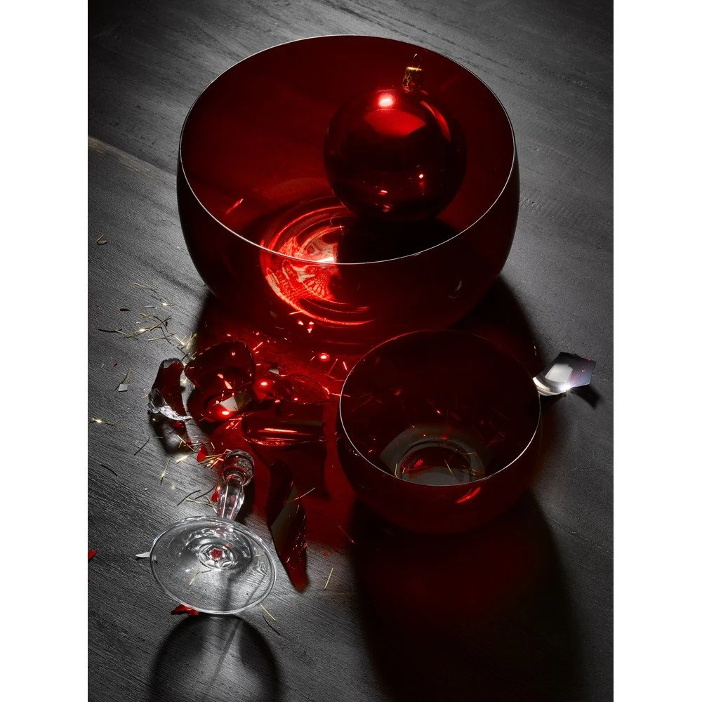 Sada 6 červených skleněných mís Crystalex Extravagance, ø 21,95 cm v:1389895
