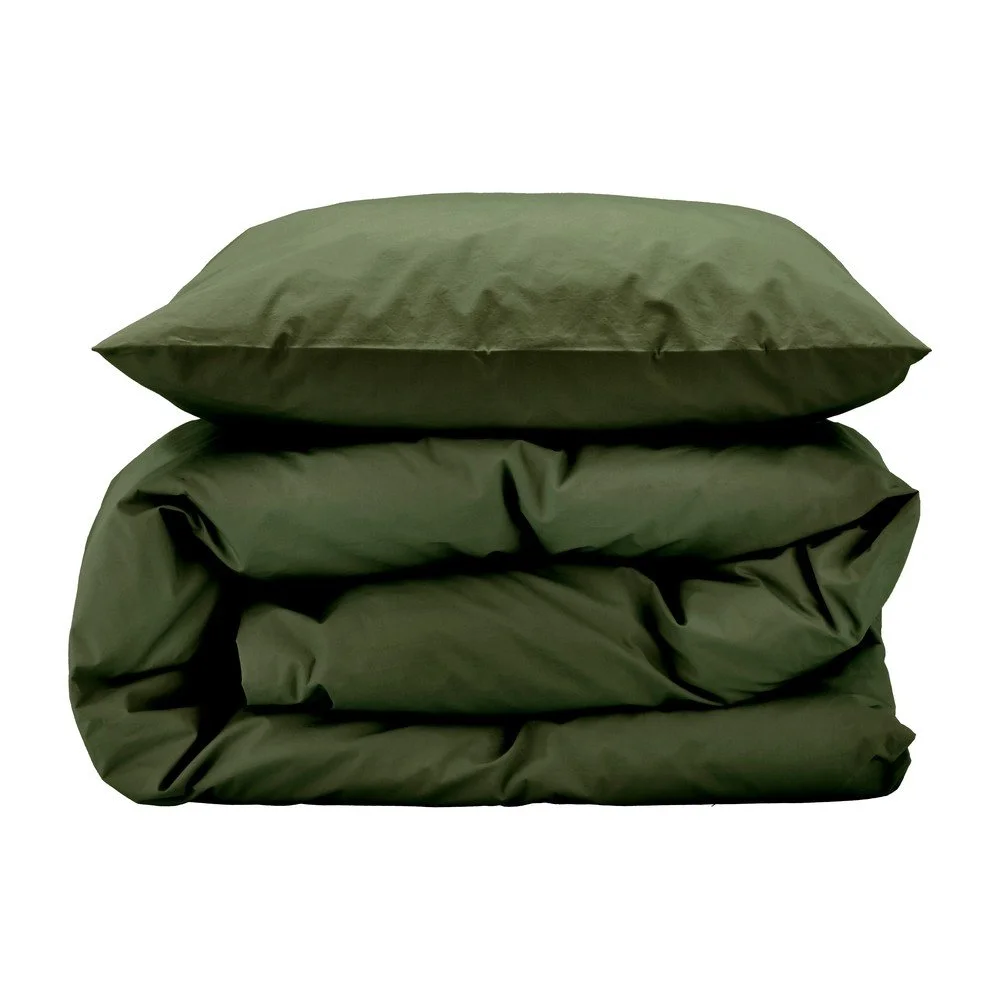 Khaki povlečení na dvoulůžko z bavlněného perkálu 200x200 cm Crisp – Södahl v:1632972