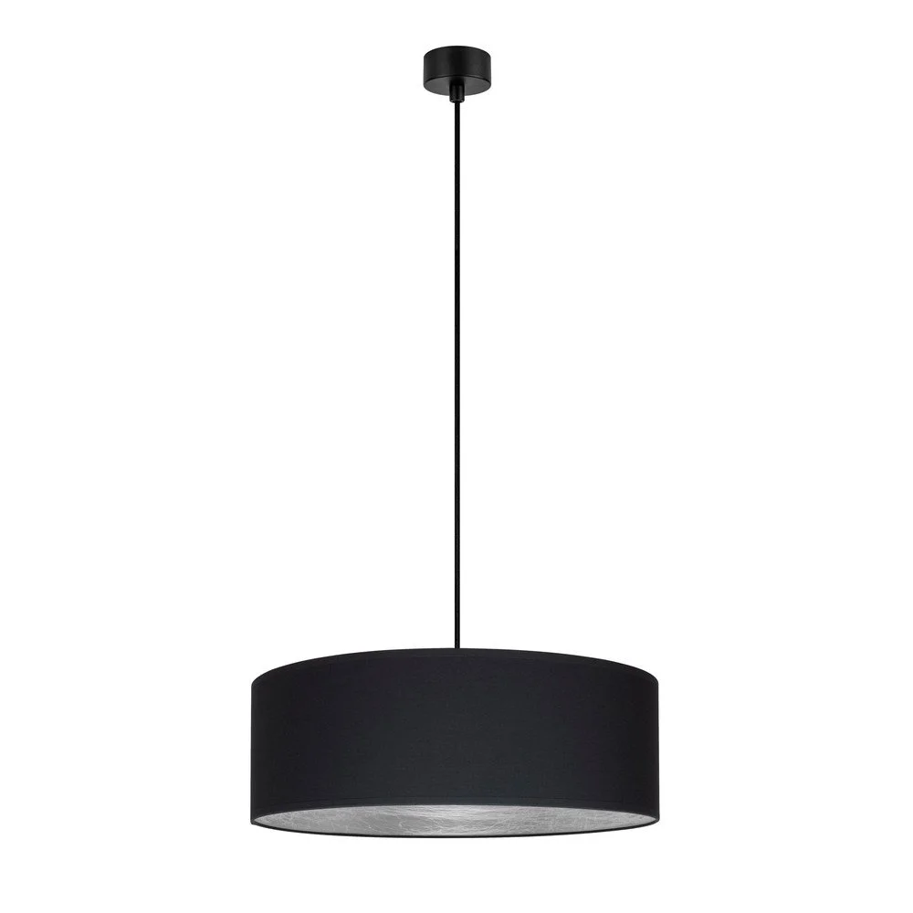 Černé závěsné svítidlo s detailem ve stříbrné barvě Sotto Luce Tres XL, ⌀ 45 cm v:1315186