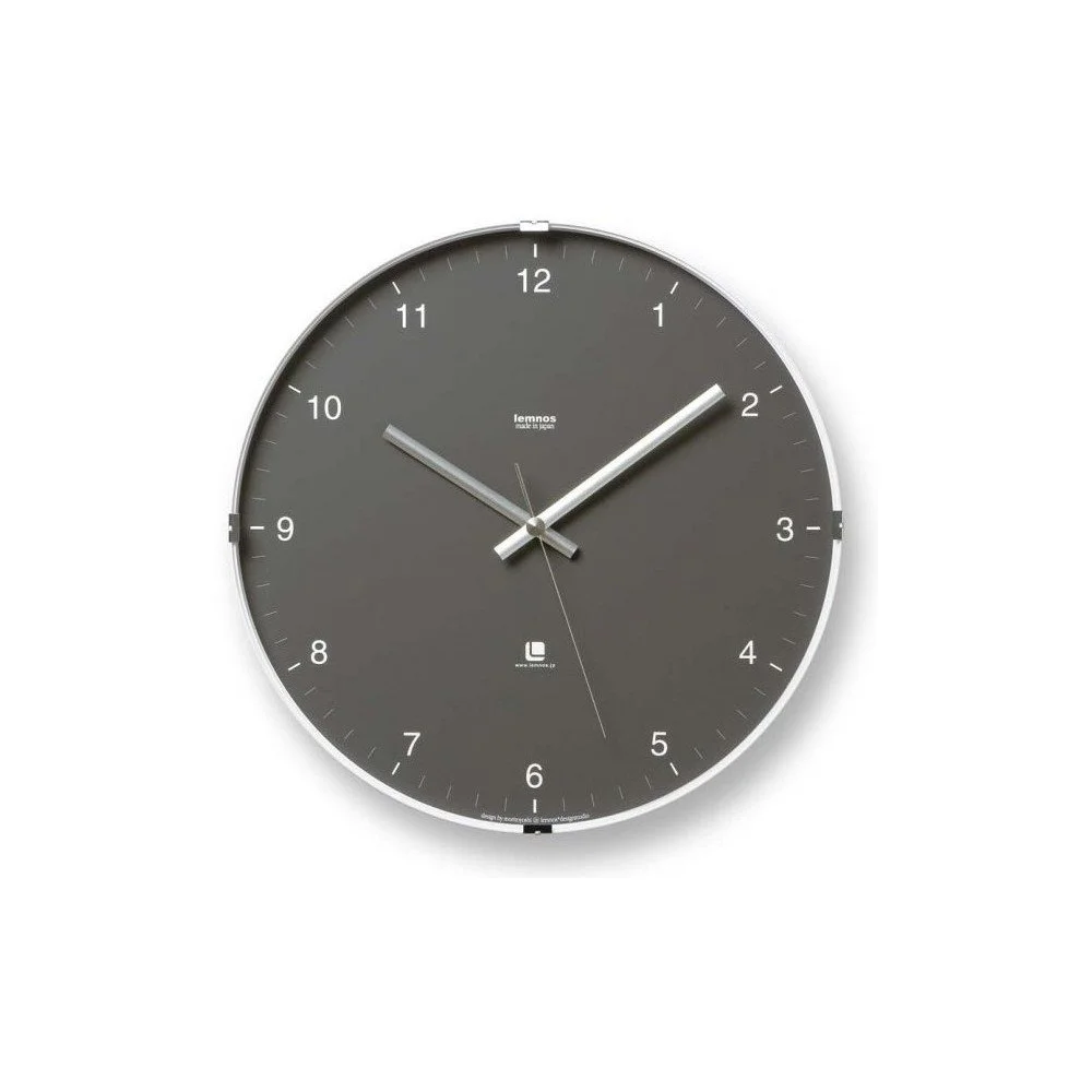 Šedé nástěnné hodiny Lemnos Clock North, ⌀ 32 cm v:817876