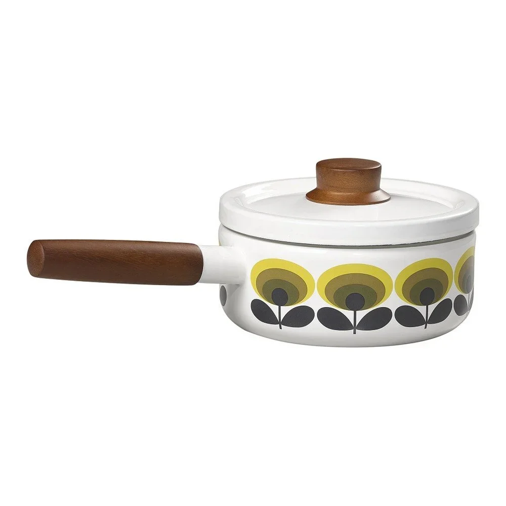 Smaltovaný rendlík s pokličkou Orla Kiely Dandelion, 1,6 l v:802958