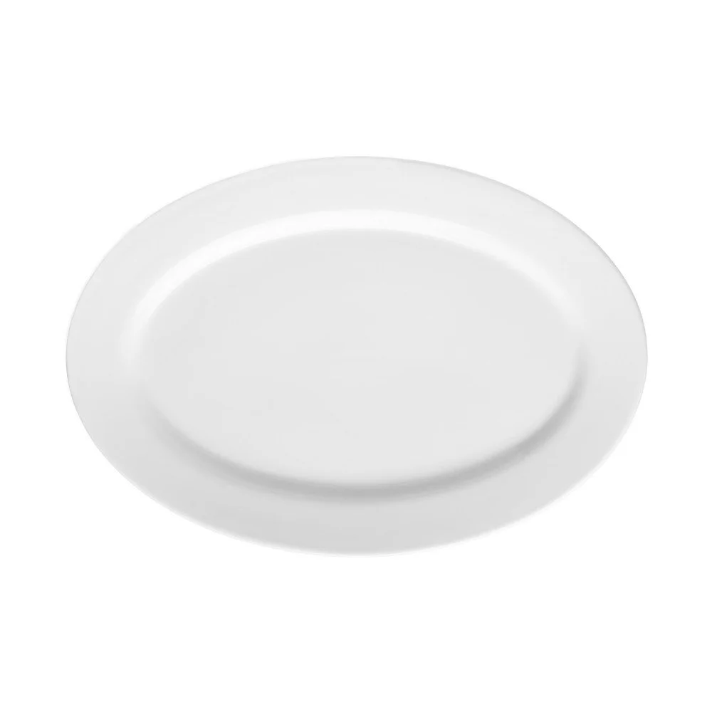 Bílý porcelánový talíř Price & Kensington Simplicity, 36 x 25 cm v:1039318