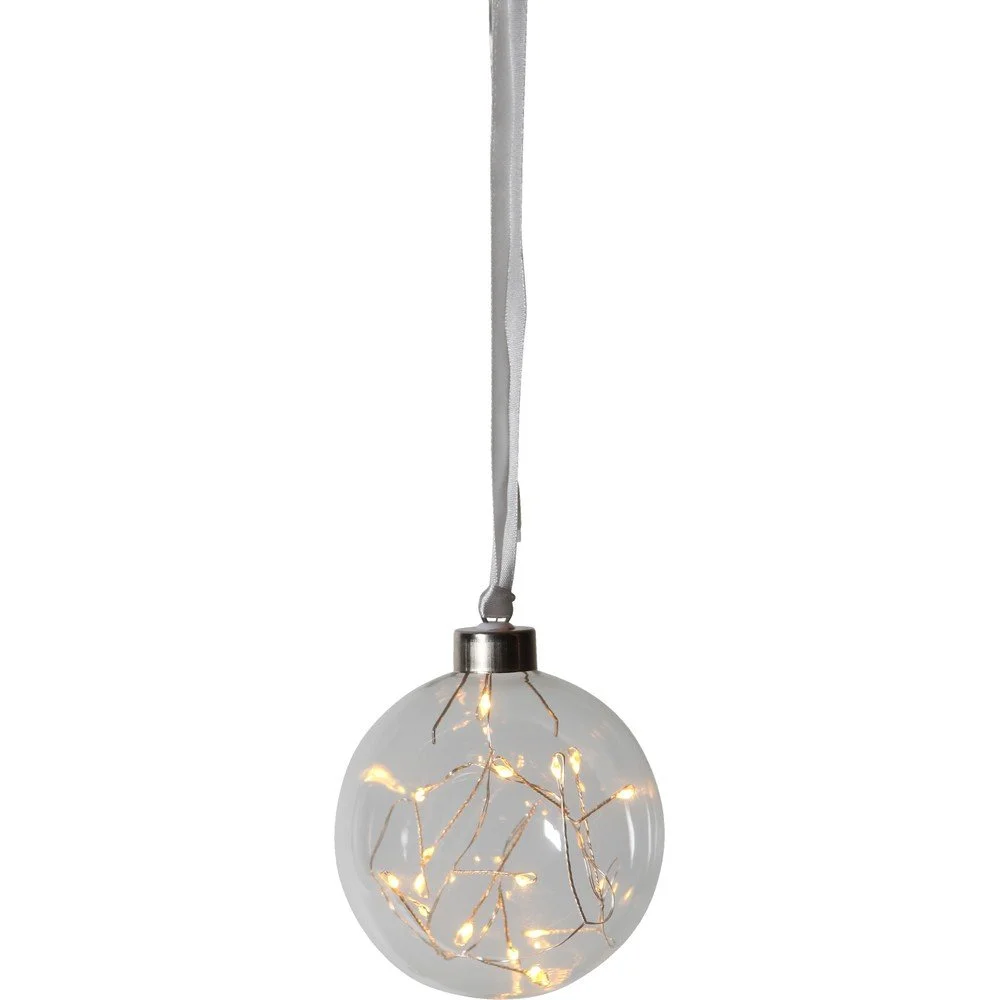 Transparentní LED světelná dekorace Best Season Glow, ø 10 cm v:1362791