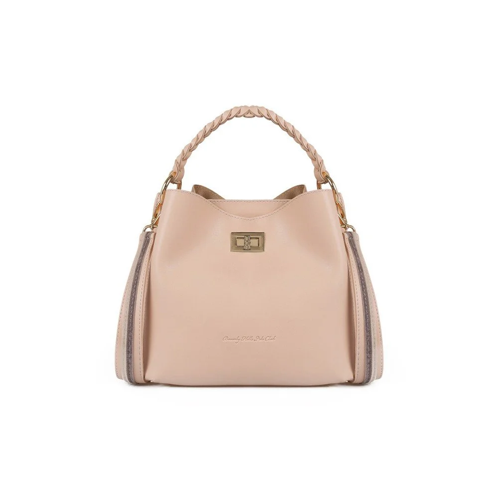 Pudrově růžová kabelka Beverly Hills Polo Club Eliana v:1201956