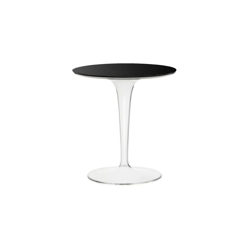 Černý stolek Kartell Tip Top Glass v:1073696