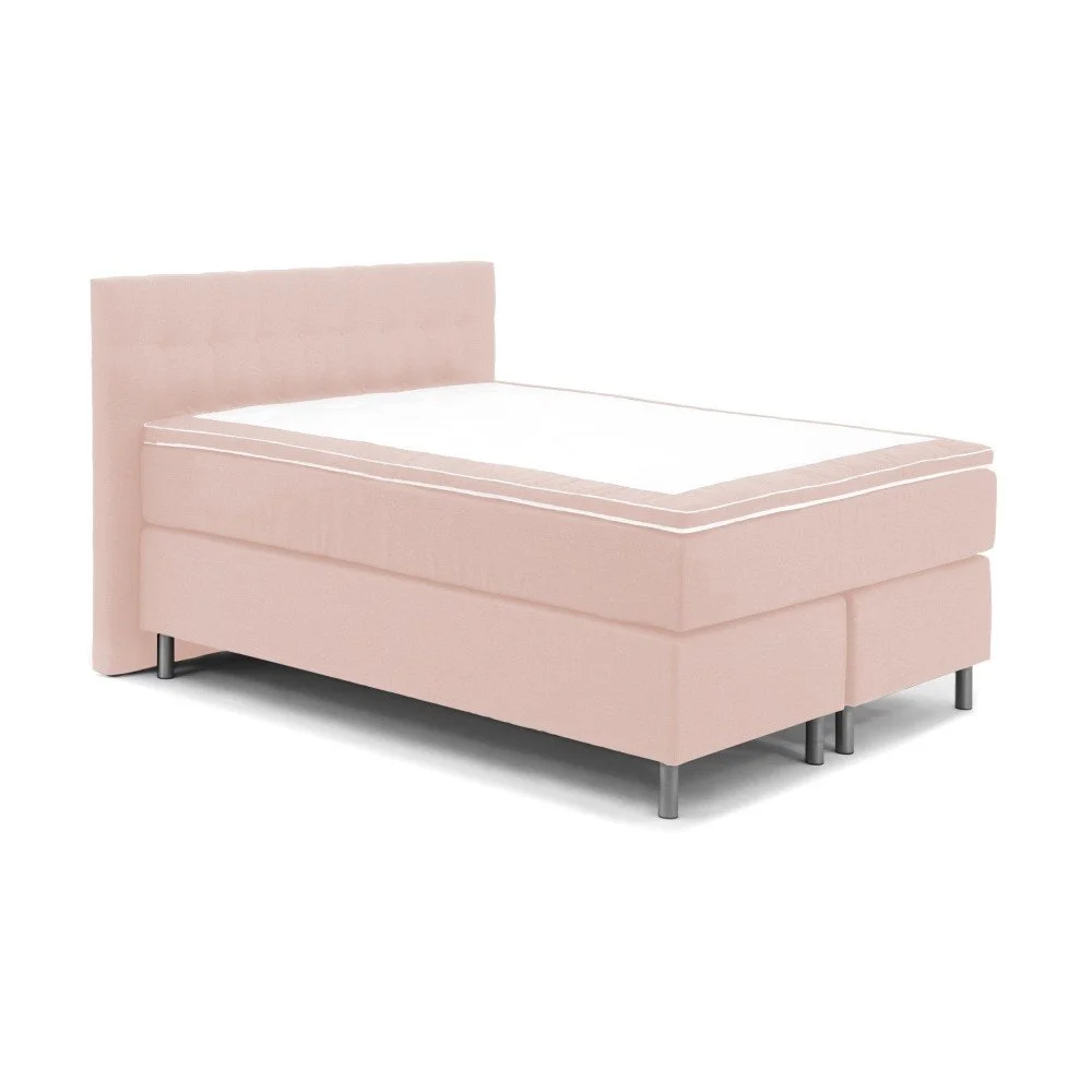 Světle růžová boxspring postel Vivonita Koso, 210 x 200 cm v:801632