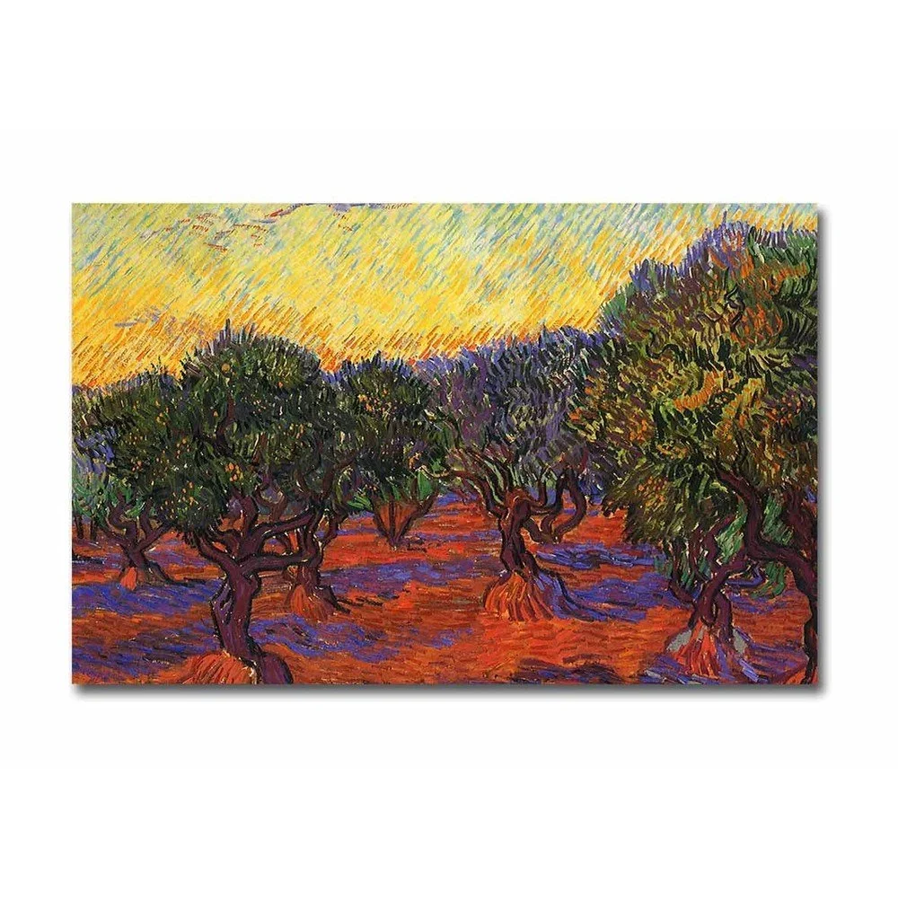 Nástěnná reprodukce na plátně Vincent Van Gogh Olive Trees, 70 x 45 cm v:1285594