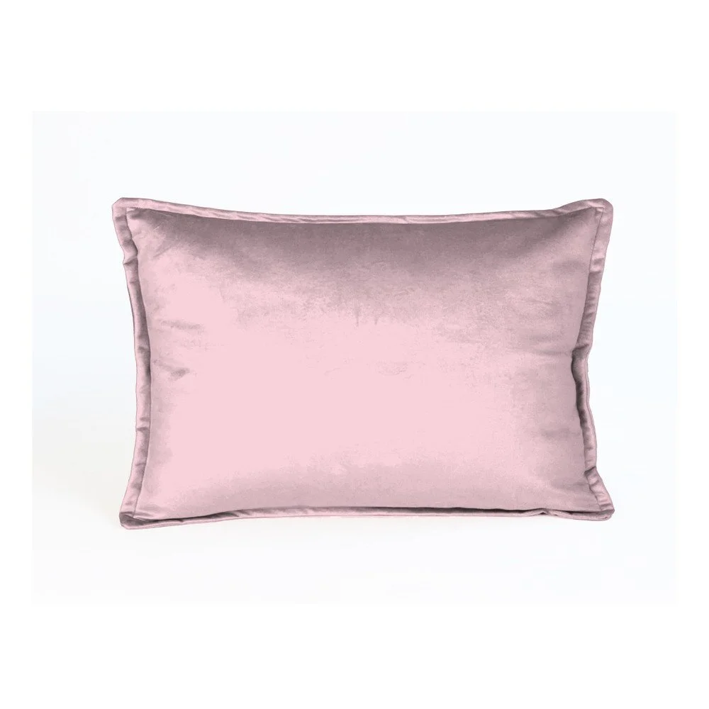 Růžový dekorativní povlak na polštář Velvet Atelier Tereza, 50 x 35 cm v:1097658