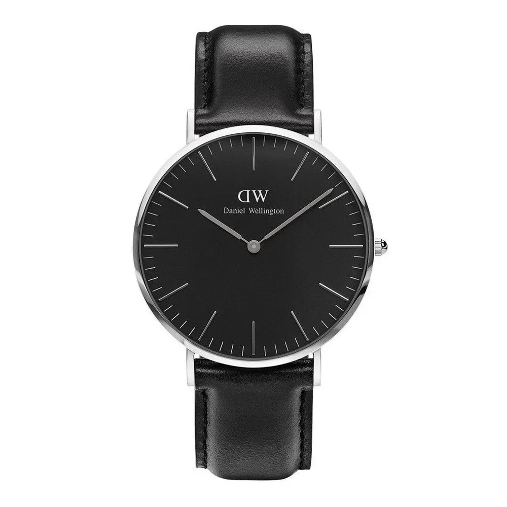 Černé unisex hodinky Daniel Wellington Sheffield Silver, ⌀ 40 mm v:749136 Černé unisex hodinky Daniel Wellington Sheffield Silver, ⌀ 40 mm v:749136