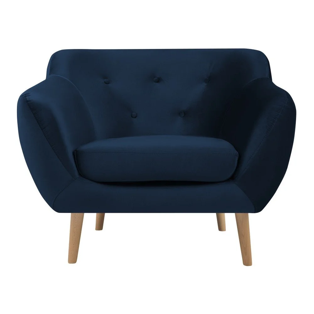 Tmavě modré křeslo Mazzini Sofas Amelie v:983832