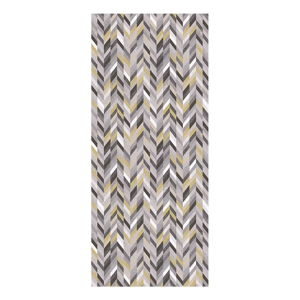 Žluto-šedý běhoun Floorita Leather, 60 x 240 cm v:1253318