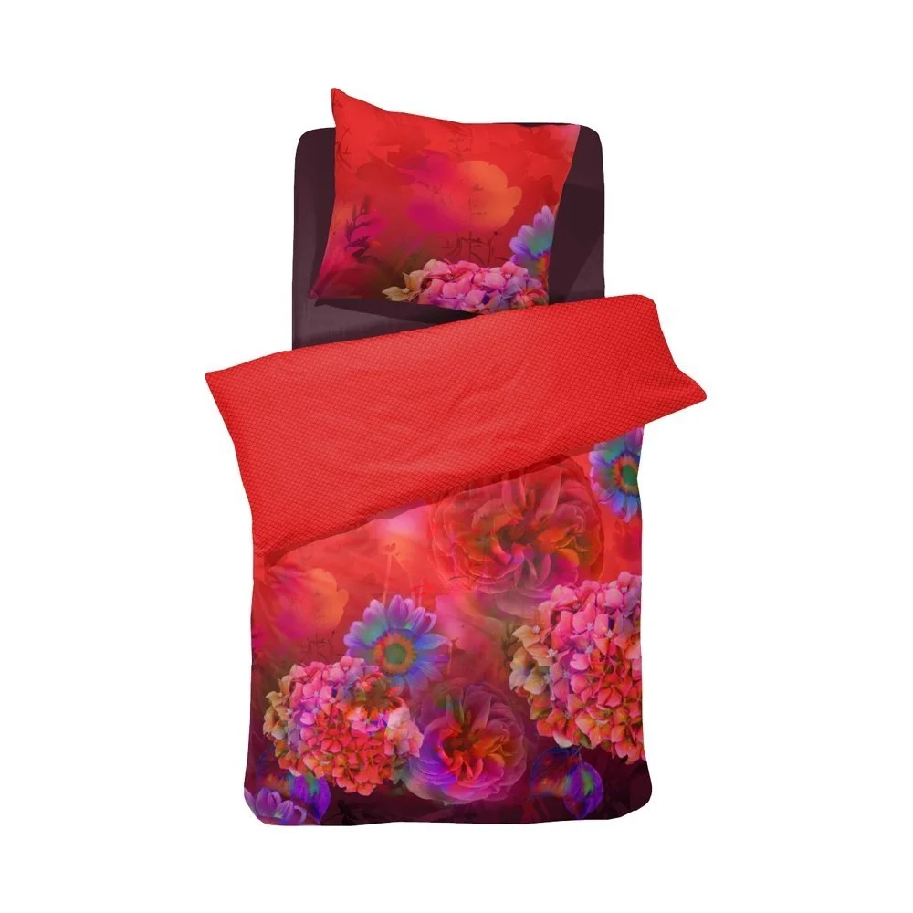 Červené bavlněné povlečení na jednolůžko Damai Callas Red, 200 x 140 cm v:1009972