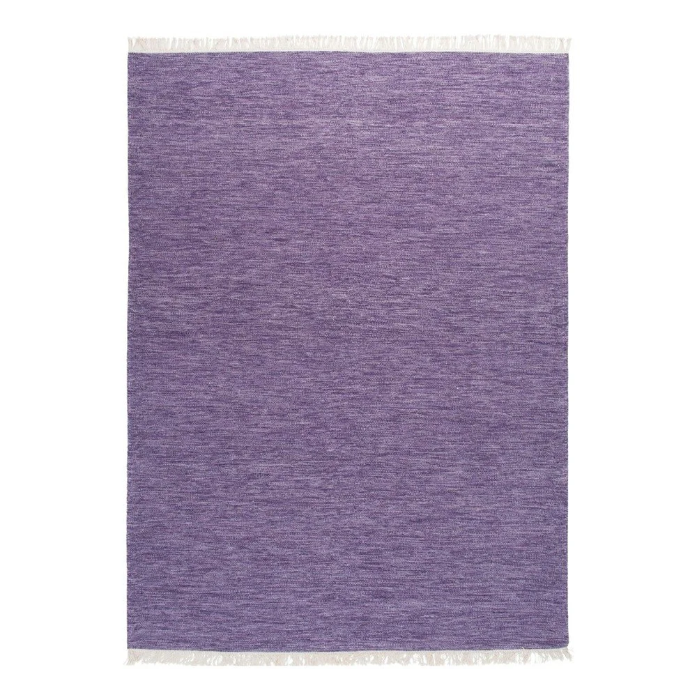 Šeříkově fialový ručně tkaný vlněný koberec Linie Design Solid, 90 x 160 cm v:901646