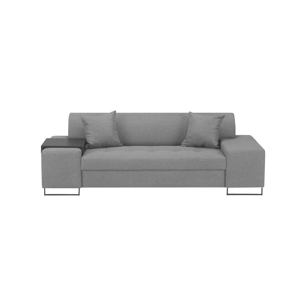 Světle šedá pohovka s nohami v černé barvě Cosmopolitan Design Orlando, 220 cm v:1087112