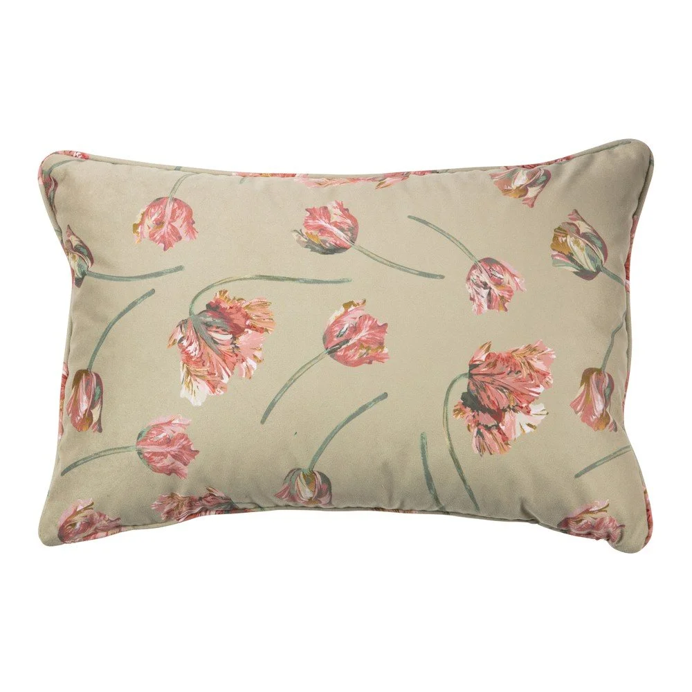 Béžový sametový polštář BePureHome Vogue, 60 x 40 cm v:1288990