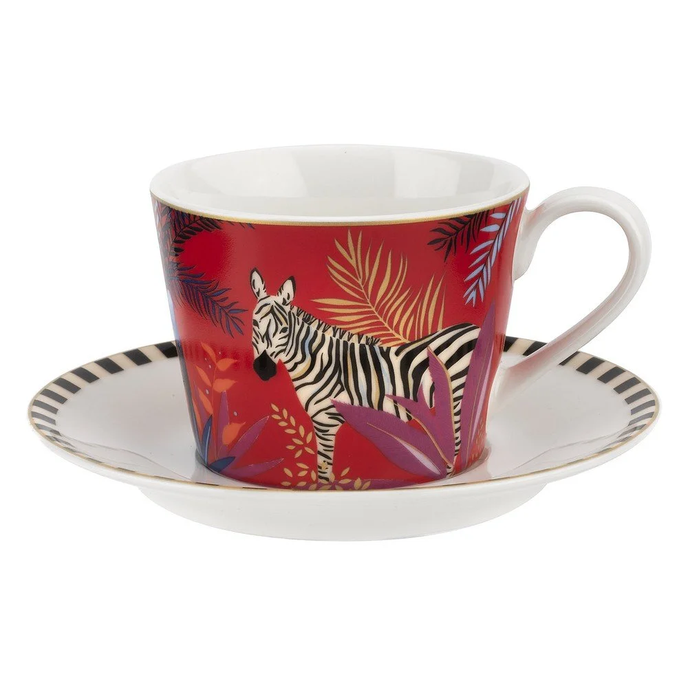 Porcelánový hrnek s podšálkem Portmeirion Zebra, 200 ml v:1264448
