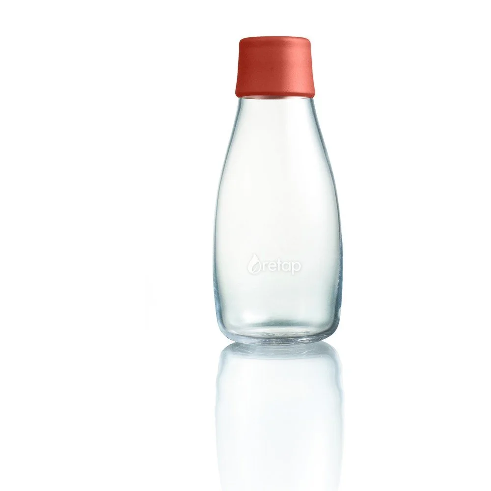 Tmavě oranžová skleněná lahev ReTap, 300 ml v:1328482