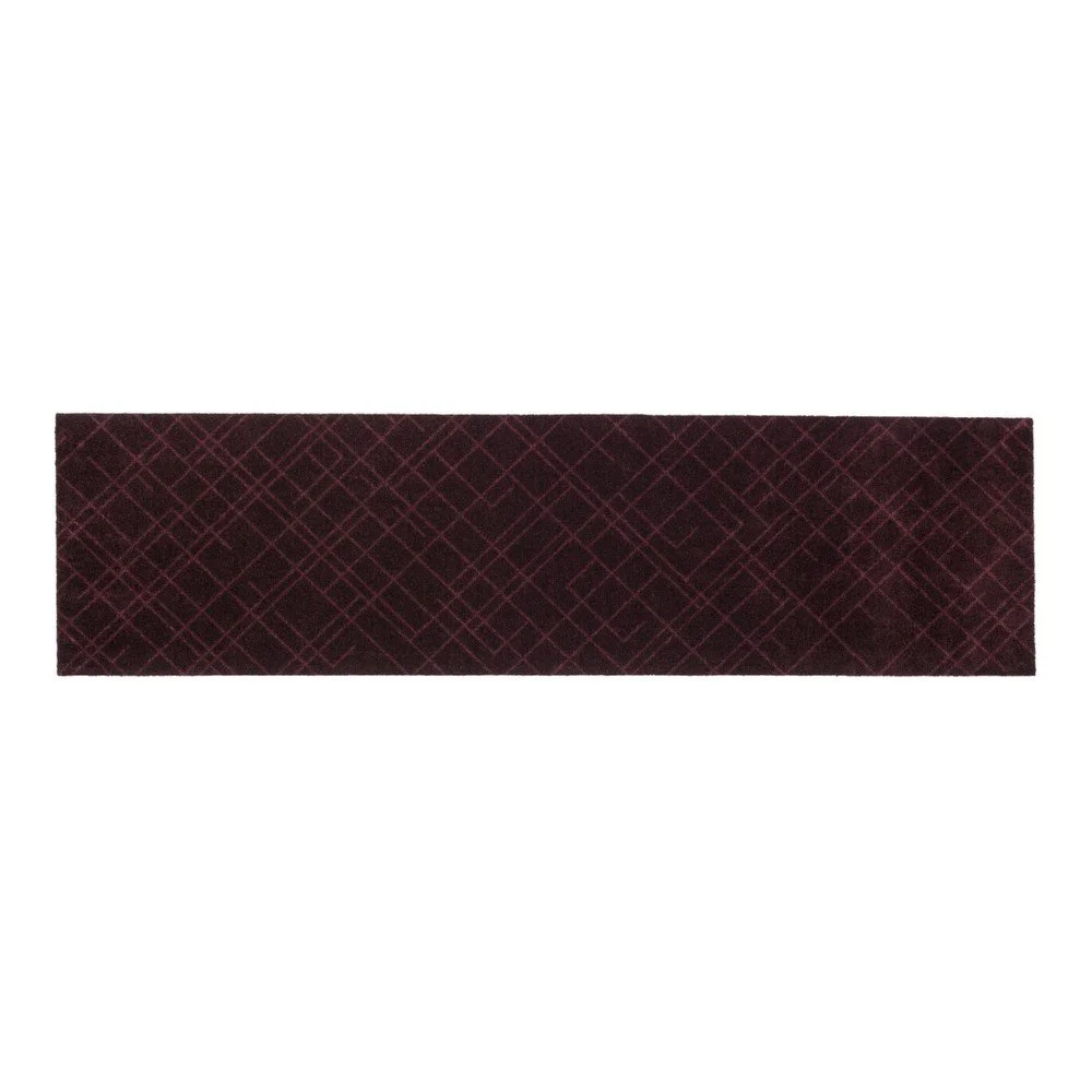 Tmavě vínová rohožka tica copenhagen Lines, 67 x 250 cm v:1007132