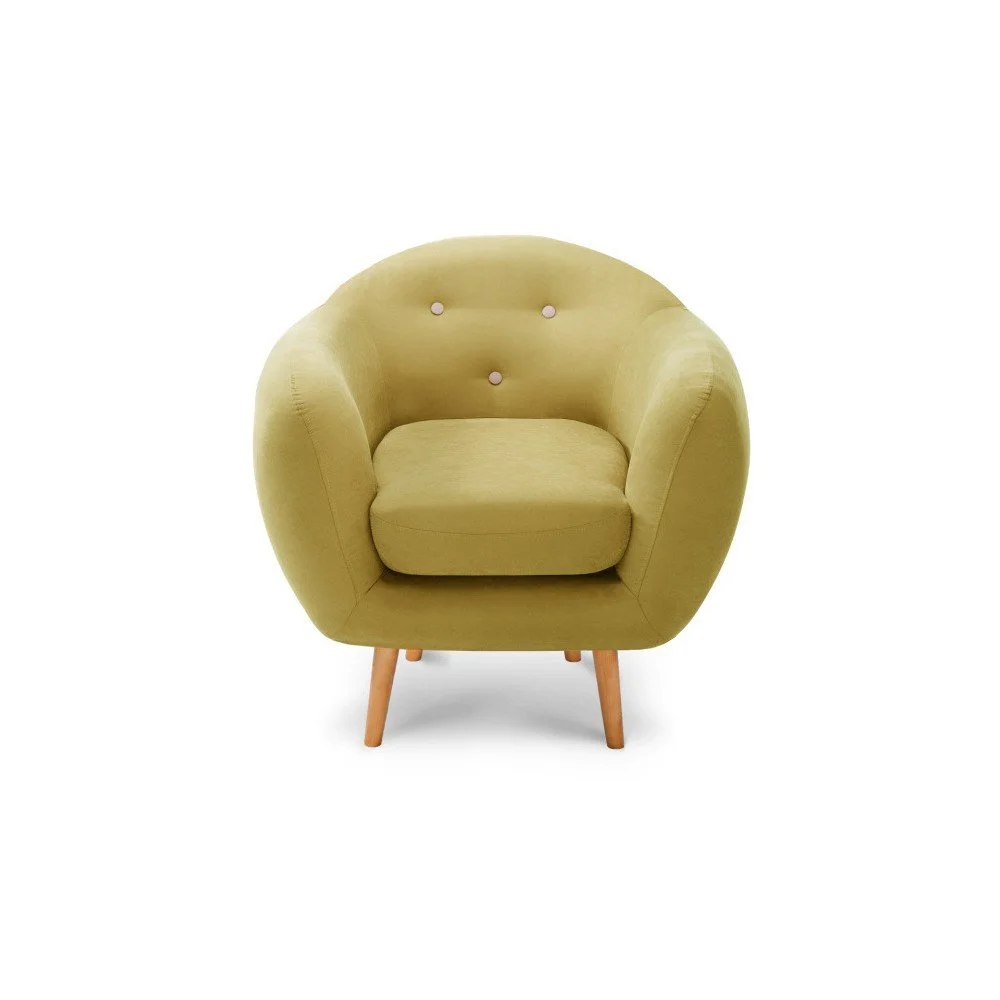 Tmavě žluté křeslo Scandi by Stella Cadente Maison Constellation v:1068528