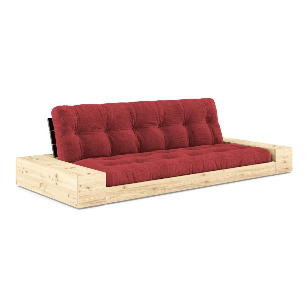 Červená manšestrová rozkládací pohovka 244 cm Base – Karup Design v:1628962