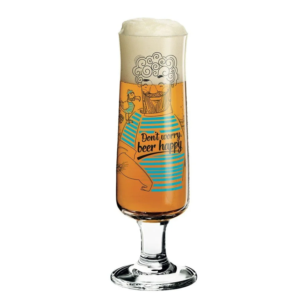 Set pivní sklenice z křišťálového skla a 5 podtácků Ritzenhoff Natalia Yablunovska, 390 ml v:1344635