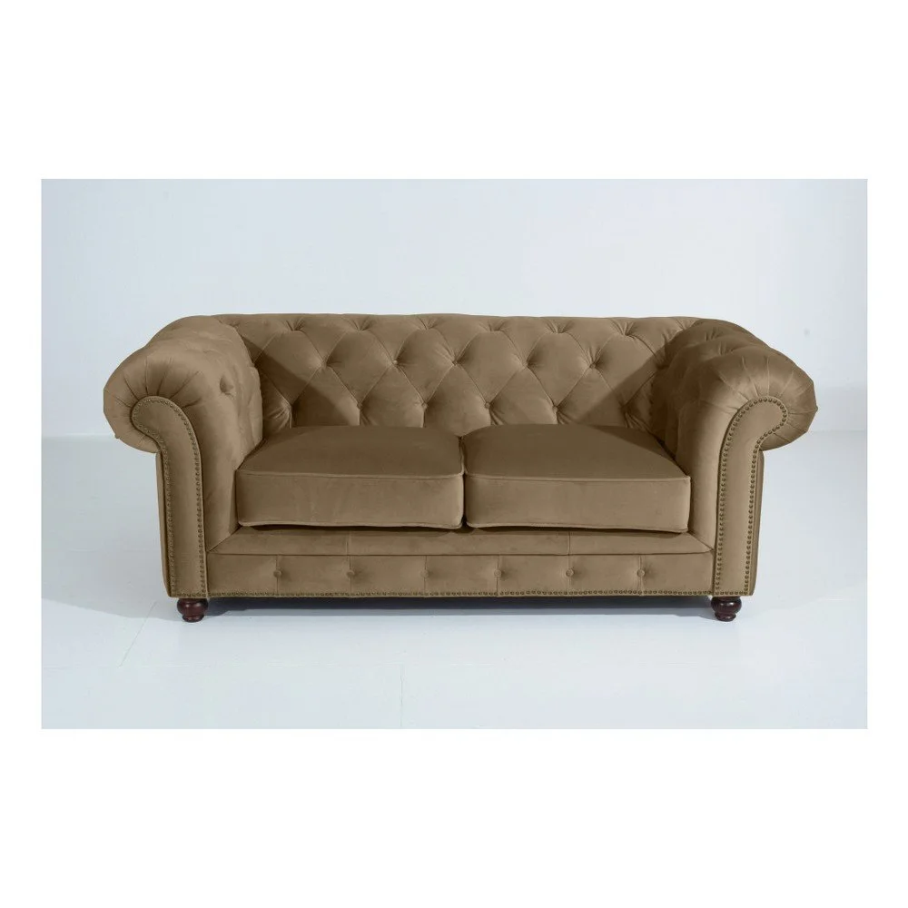 Pískově hnědá pohovka Max Winzer Orleans Velvet, 196 cm v:909428