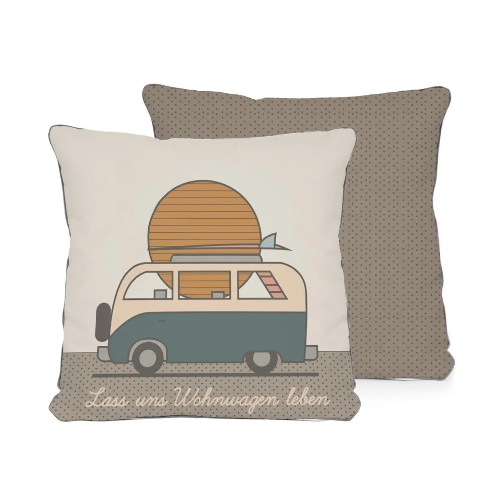 Oboustranný povlak na polštář z mikrovlákna Really Nice Things Wohnwagen, 45 x 45 cm v:1262284