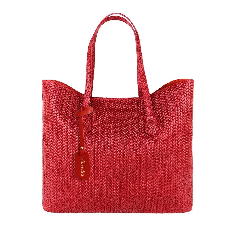 Červená kožená kabelka Maison Bag Ginnie v:1055950