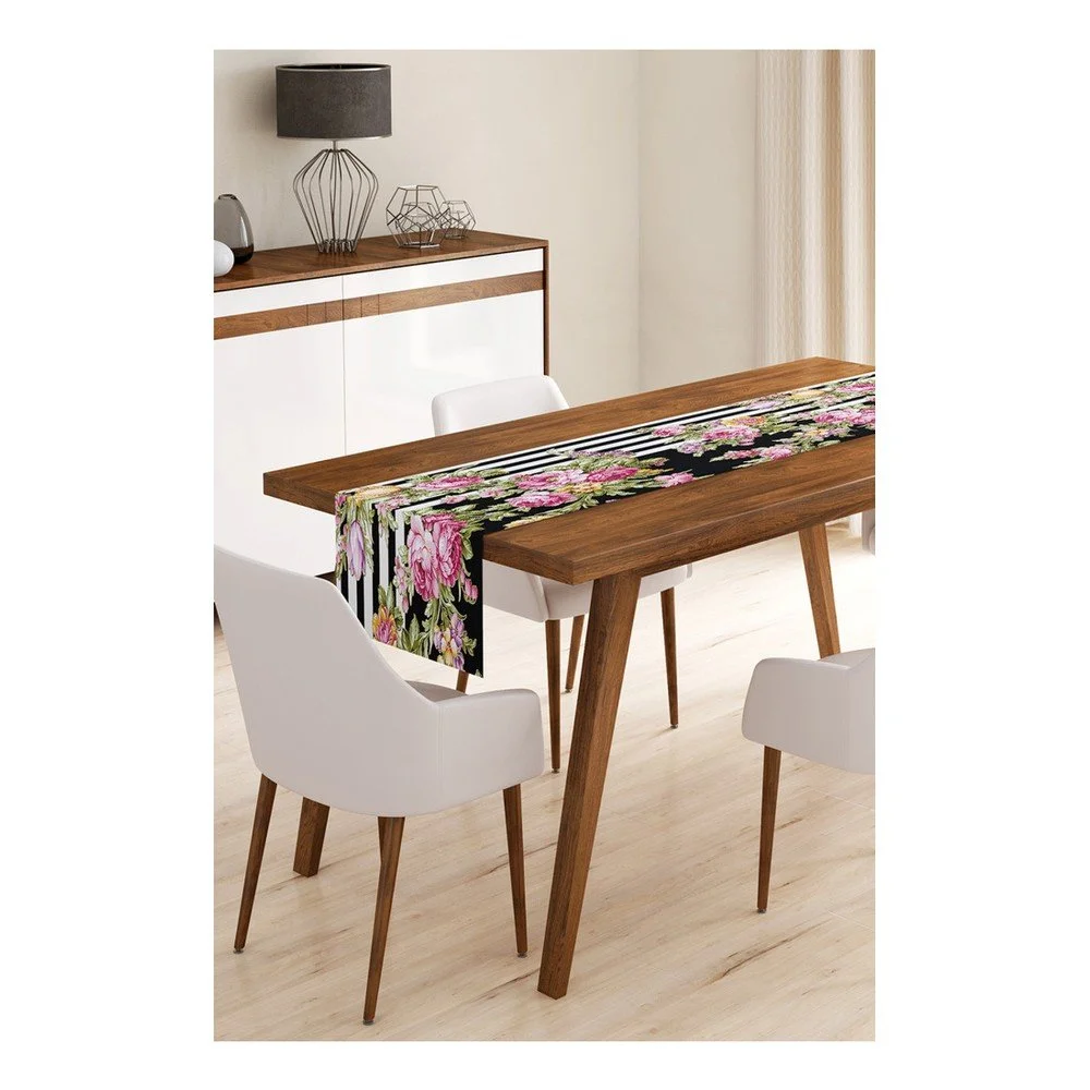Běhoun na stůl z mikrovlákna Minimalist Cushion Covers Elegant Flowers, 45 x 145 cm v:1294332
