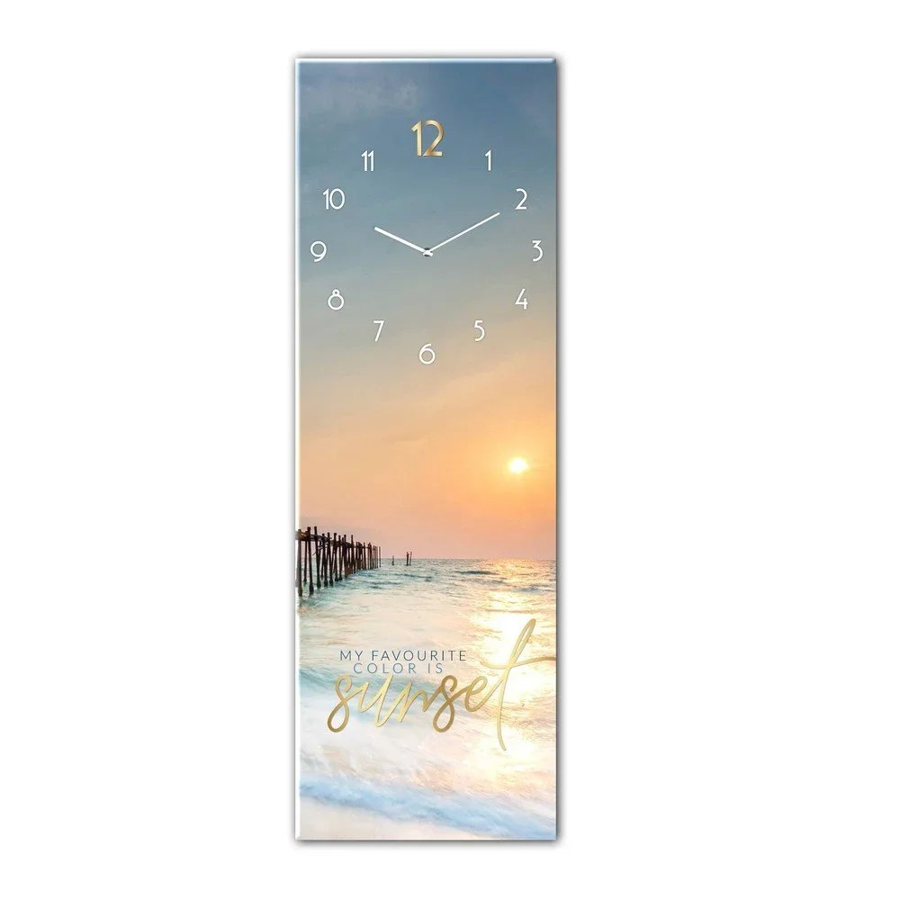 Skleněné nástěnné hodiny Styler Sunset, 20 x 60 cm v:1299192