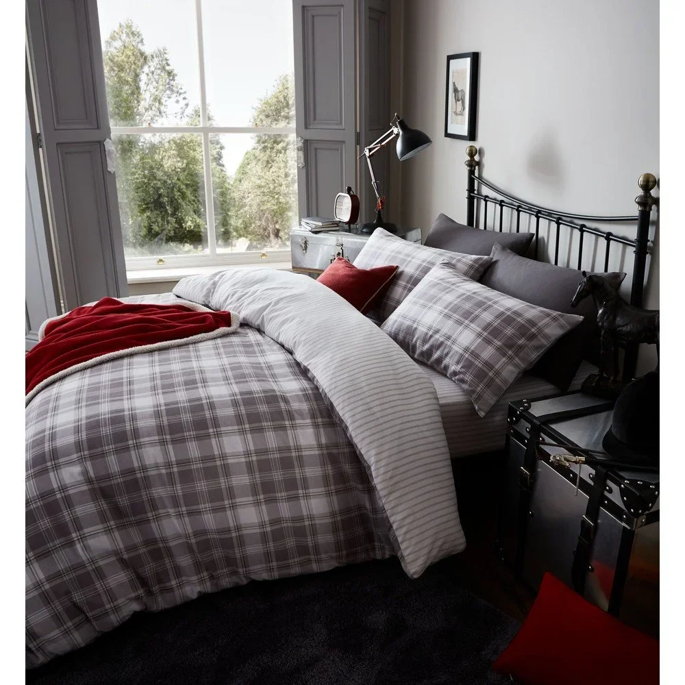 Povlečení Tartan Grey, 200x200 cm v:735468