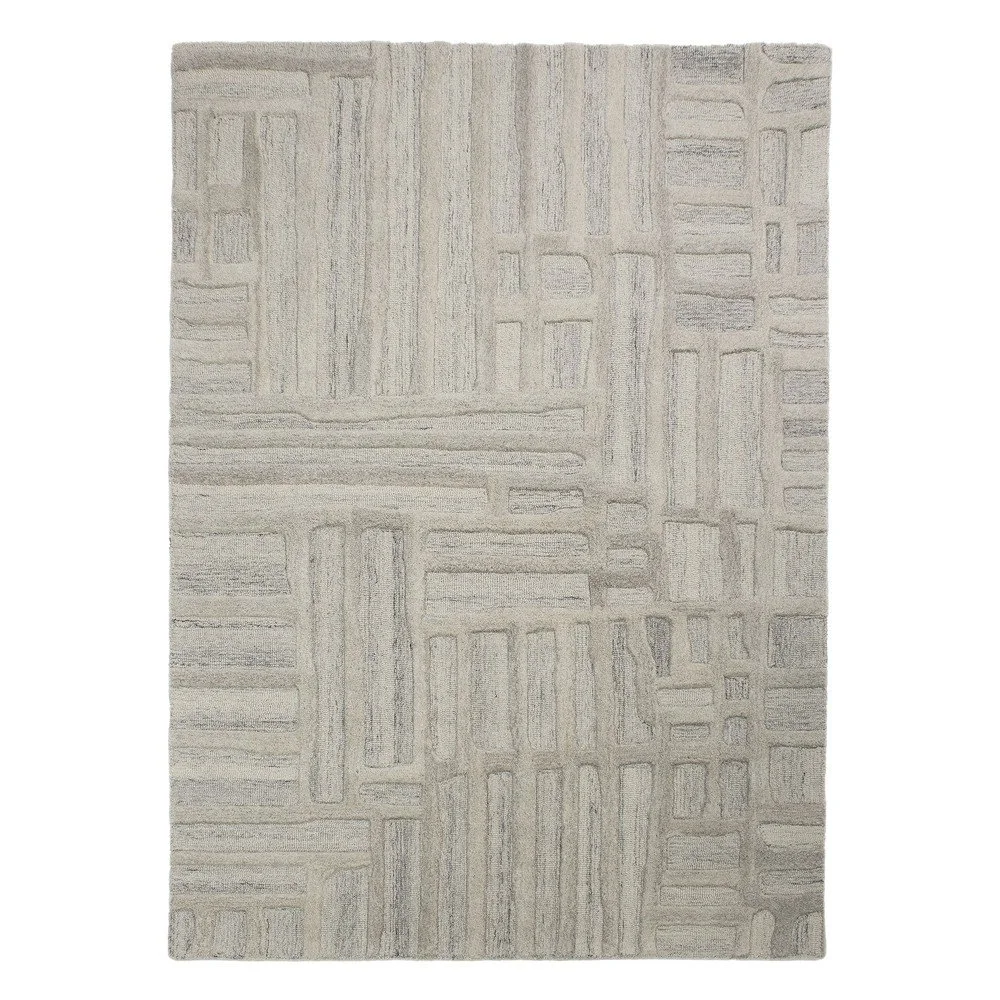 Šedobéžový ručně tkaný vlněný koberec 200x300 cm Elva – Flair Rugs v:1906366