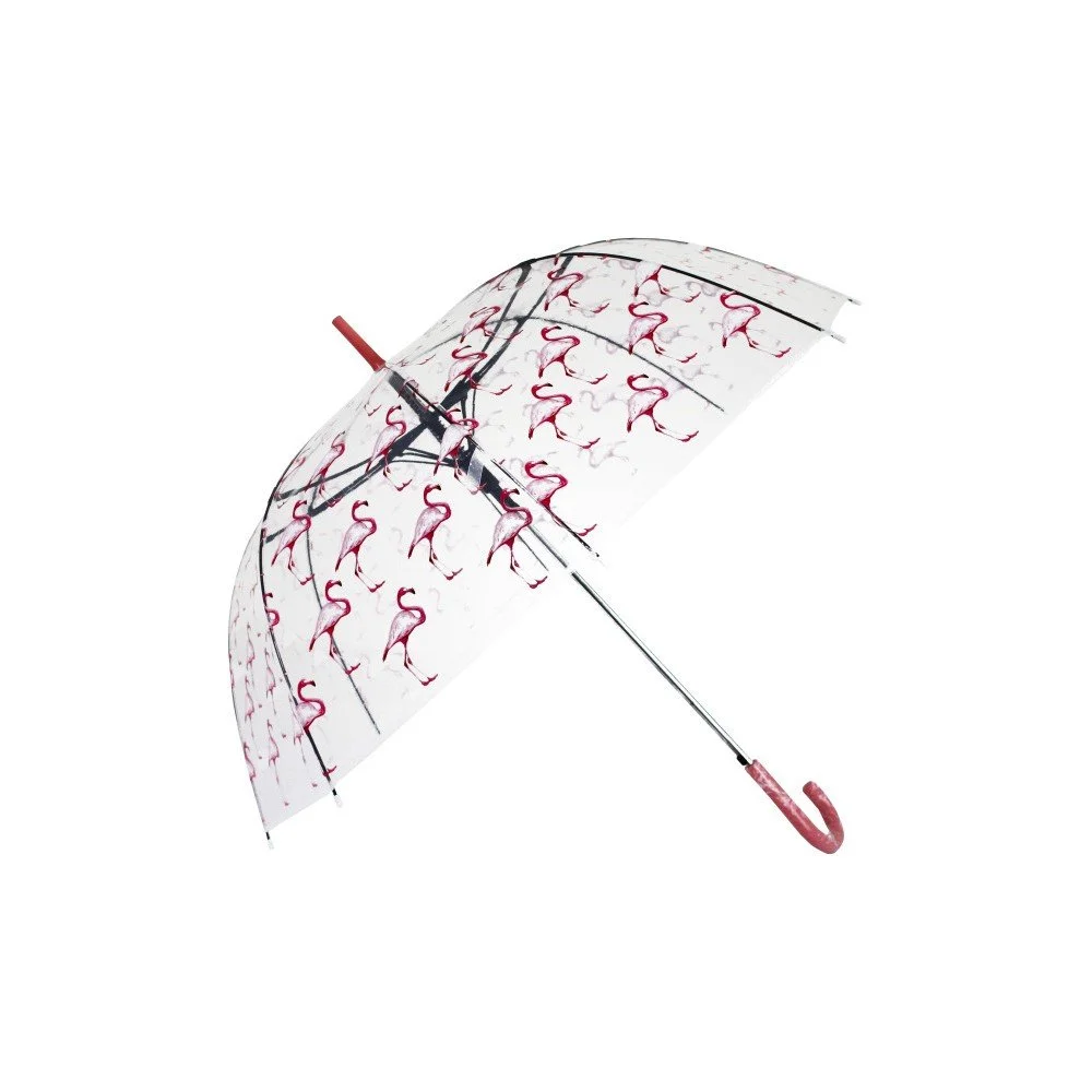 Transparentní holový deštník Ambiance Flamingos, ⌀ 100 cm v:1118770