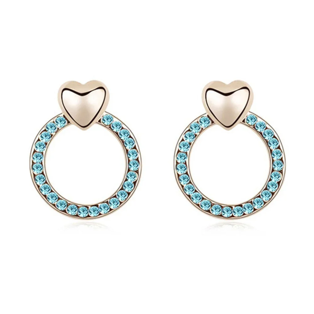 Pozlacené náušnice s modrými krystaly Swarovski Alissa v:1169634