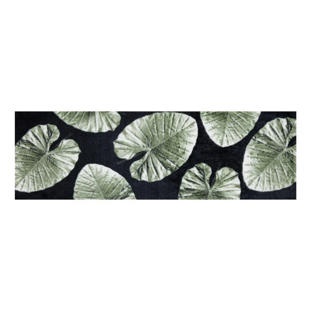 Černý běhoun s listy White Label Notre, 150 x 50 cm v:1251476