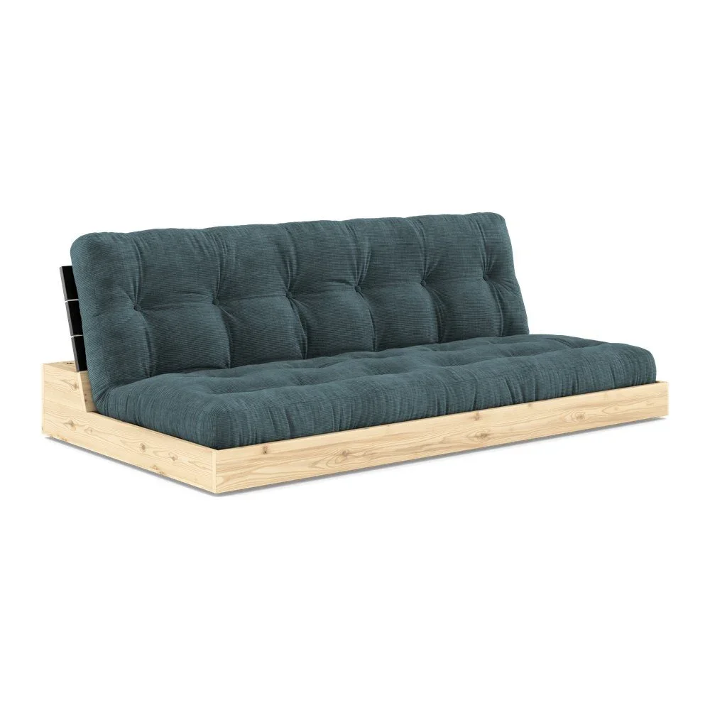 Modrá manšestrová rozkládací pohovka 196 cm Base – Karup Design v:1629004