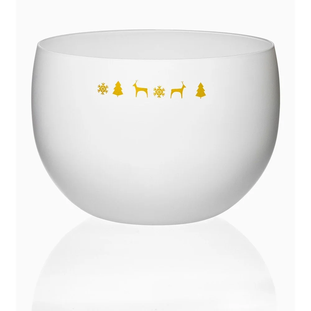 Bílá skleněná mísa Crystalex Nordic Vintage, ø 20,2 cm v:1389937
