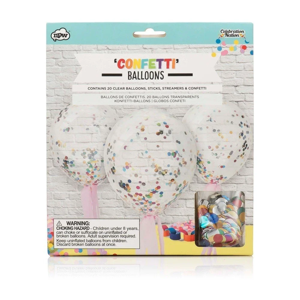 Set 20 balónků a konfet NPW Confetti Balloons v:862132