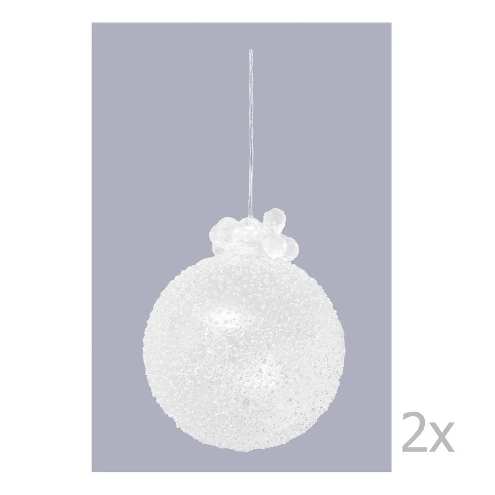 Sada 2 skleněných koulí s kapkami Ego Dekor, šířka 8 cm v:940128
