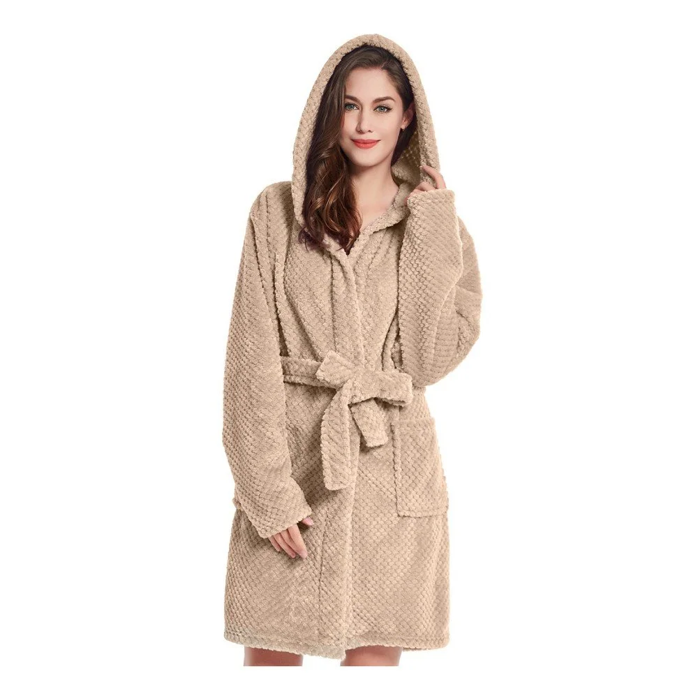 Světle hnědý unisex župan z mikrovlákna DecoKing Sleepyhead, velikost S v:1190386
