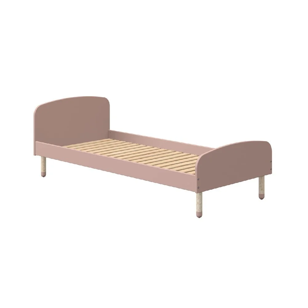 Růžová dětská postel Flexa Dots, 90 x 200 cm v:1295044