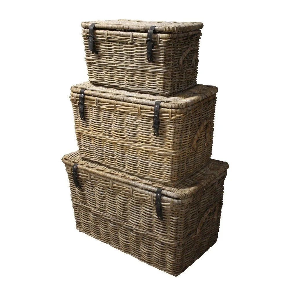 Sada 3 úložných košů z koboo ratanu HSM collection Storage v:871904