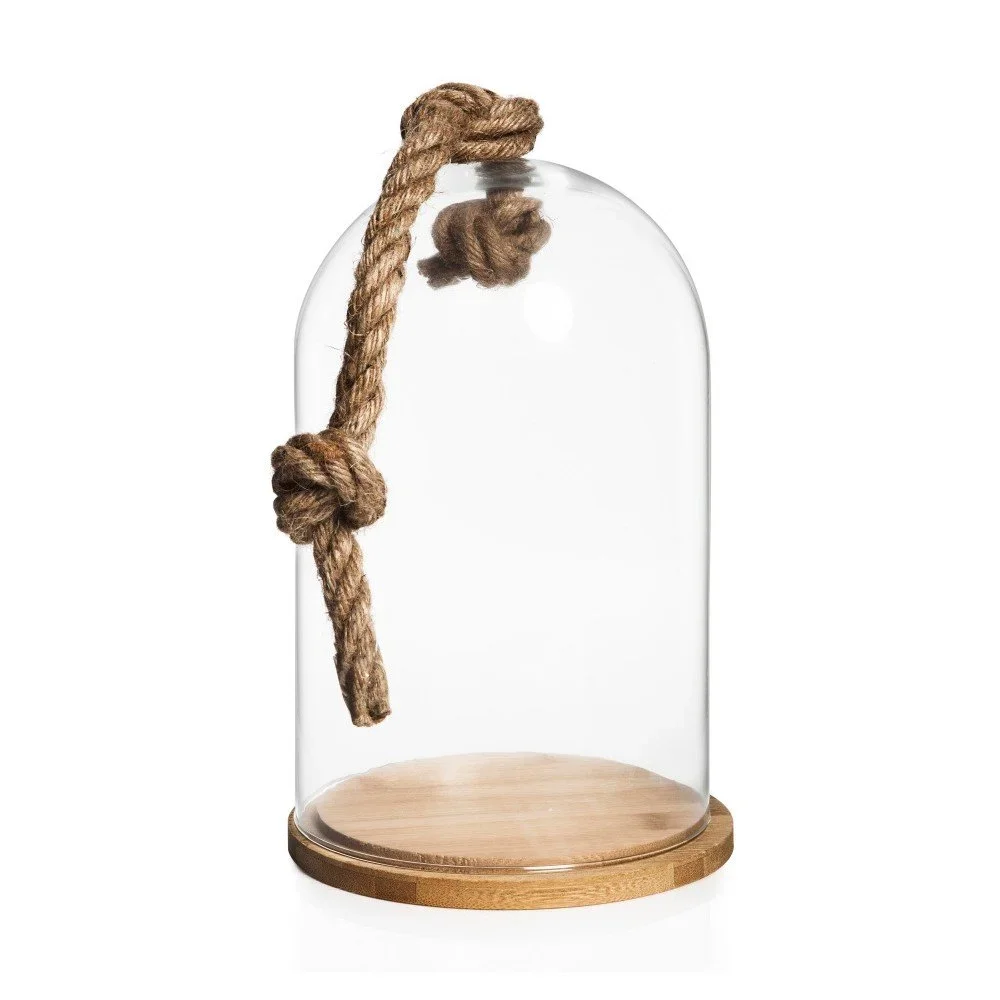 Podnos se skleněným poklopem Bambum Ramel, výška 25 cm v:743592